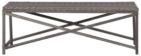 46211 vidaXL Bancă de grădină, gri, 120 cm, poliratan