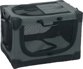 PawHut Cutie pliabilă pentru câini, cutie de transport cu pernă, husă detașabilă lavabilă din țesătură Oxford pentru câini până la 22kg Verde armată | Aosom Romania