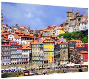 Tablou pe sticlă - Ribeira, Portugalia (70x50 cm)