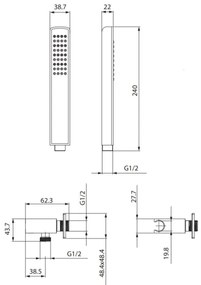 Set de duș Cersanit S951-522 MILLE crom lucios