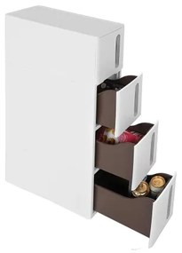 Raft cu polițe MARGE alb/maro