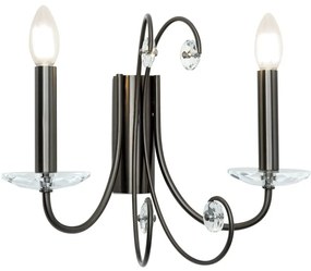 Aplica de perete stil clasic cu cristal K9 ARIANE2L nickel inchis