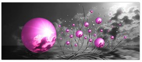 Tabloul bilelor roz (120x50 cm)