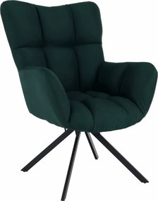 Scaun de design, ţesătură verde, KOMODO