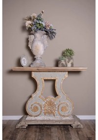 Consola natur, din lemn masiv, aspect vintage, Valence