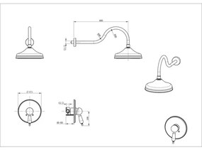 Sistem de dus incastrat FDesign Lacrima crom lucios