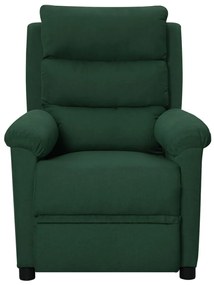 342345 vidaXL Fotoliu rabatabil, verde închis, material textil