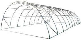 Solar de grădină, 3x8 m, 24 m², cadru din oțel, țeavă galvanizată, folie PE armată, 16 ferestre rulante, rezistent la UV, impermeabil, Verde, GH38,
