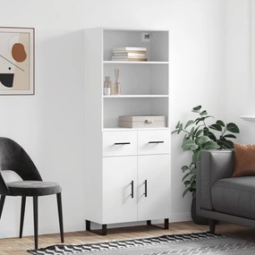 vidaXL Dulap înalt, alb, 69,5x34x180 cm, lemn compozit