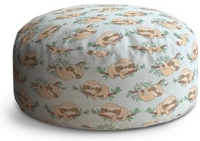 Taburet Circle lenes pe ramuri, albastru / bej