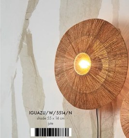 Aplica de perete eco din iuta Iguazu L disc 55cm, nat