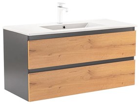Dulap inferior Vario Forte 100 cu lavoar antracit-stejar