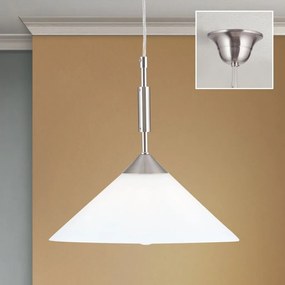 Lustra, Pendul realizat manual ARTDESIGN 30cm, crom satinat/ alb opac