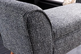 Bancheta eleganta, Tapitata Tesatura Bouce, Antracit, Scarlett 90cm