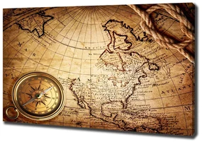 Print pe canvas Compass pe hartă
