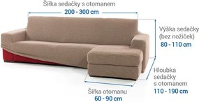 Nueva Textura Huse care se întind foarte bine NIAGARA alunei canapea cu otoman dreapta (l. 200 - 300 cm)