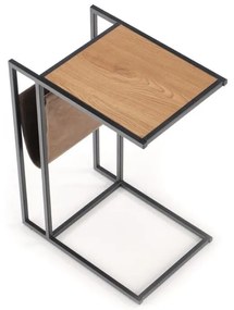 Masuta laterala Compact, stejar auriu / negru