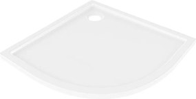 Mexen Flow cadă de duș semirotundă slim 90 x 90 cm, alb lucios - 46Q109090