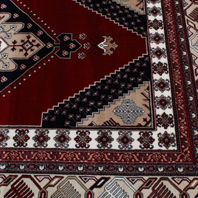 Covor clasic burgundia Turkmen 200x300 covor poliester mecanic pentru living sau dormitor
