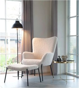 Fotoliu cu husă din blană artificială House Nordic Glasgow, alb