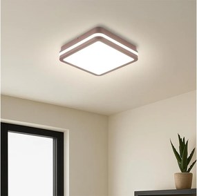 Brilagi BENE LED — lampă de tavan pentru exterior, 18 W, 230 V, 21,5 x 21,5 cm, maro, IP54
