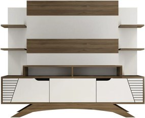 Perete TV Deparo Walnut and White