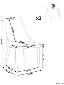 Set 2 buc. scaune pentru sufragerie Camarilo (gri). 1009928