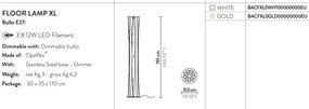 Lampadar design Art Deco realizat manual Bach XL White