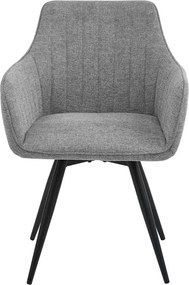 Scaun BALLO, gri/negru, stofa clasica/metal, 56x58x84 cm