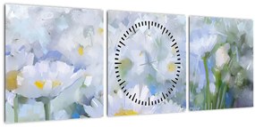 Tablou - În margaretă (cu ceas) (90x30 cm)