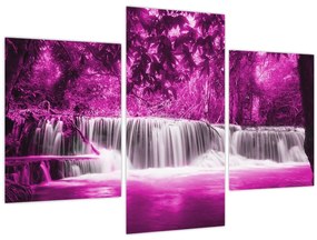 Tablou - Cascadă, violet (90x60 cm)