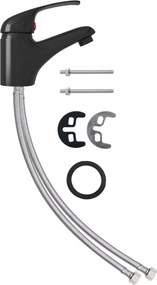 vidaXL Baterie mixer de chiuvetă, negru, 13x10 cm