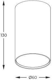 Spot OAK 1xGU10/50W/230V stejar Zuma Line 3100103