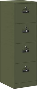 vidaXL Dulap pentru Fișiere 2 pcs Verde măsliniu 44 x 50 x 106.5 cm