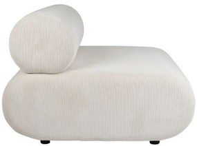 Fotoliu din catifea, alb, cu aspect vintage, Chelsea