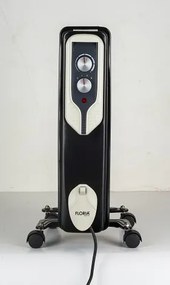 Calorifer electric Floria ZLN3642,Negru 1500 W, 7 elementi, 3 trepte de putere, Termostat reglabil, Protectie supra-incalzire, Indicator luminos,