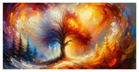 Tablou arborele vieții colorat în furtună