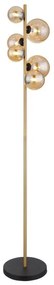 Lampadar, lampa de podea LED design modern Riha negru, alama