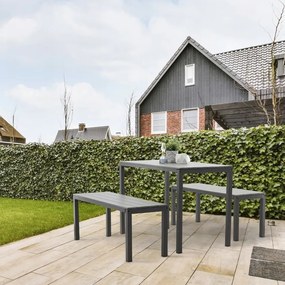 Set de mobilier de grădină Garden gri, 3 piese
