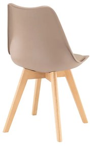 Scaun de dining Silla 6 bucăți în bej
