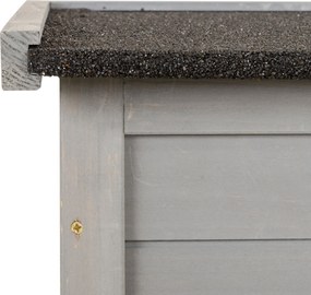 Outsunny Dulap de Grădină din Lemn de Brad cu Uși cu Obloane și 2 Polițe, 87x46,5x96,5cm, Gri | Aosom Romania