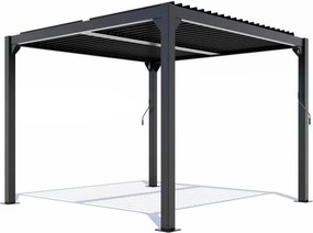 Pergolă bioclimatică din aluminiu cu lamele 3 x 3 M