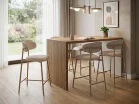 Scaun de bar ELONE, casmir/bej deschis