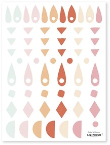 Sticker (18X24cm) - MINI GEO PINK&ORANGE