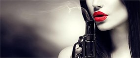 Tablou - Femeia misterioasă (120x50 cm)