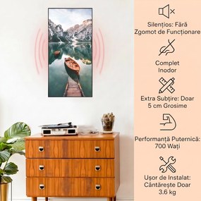 Klarstein Wonderwall Air Art Smart, încălzitor cu infraroșu, mare, 60 x 120 cm, 700 W