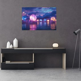 Tablou - Planete pe apă (90x60 cm)