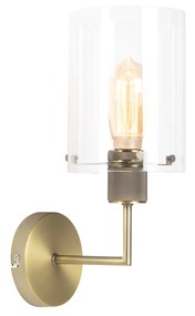 Lampa de perete moderna bronz cu sticla - Dome