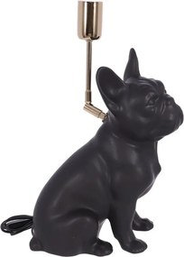 Lampa ceramica Bulldog negru mat h 35 cm