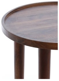 Măsuță auxiliară rotundă din lemn masiv de acacia ø 45 cm Qiano – Light &amp; Living
